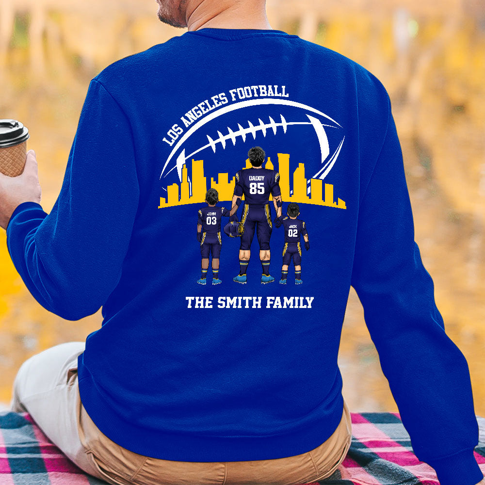 Personalized Los Angeles C Football Family Dad Shirt, Perfect Gift For Dad, Father, Grandpa, Family, Football Lovers