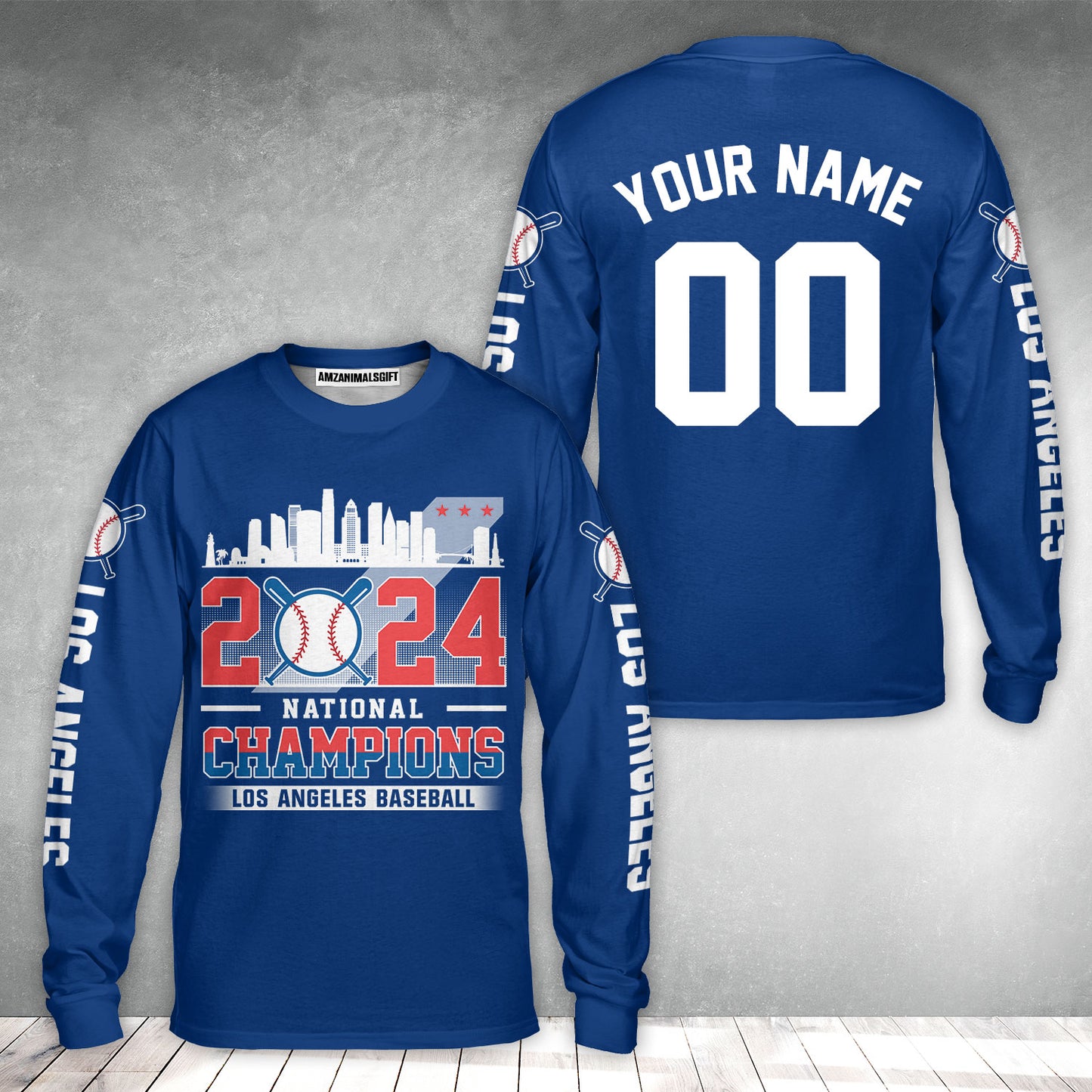 Personalized Los Angeles D Baseball 2024 National Champions Hoodie, Los Angeles D Baseball Champs Hoodie Gifts