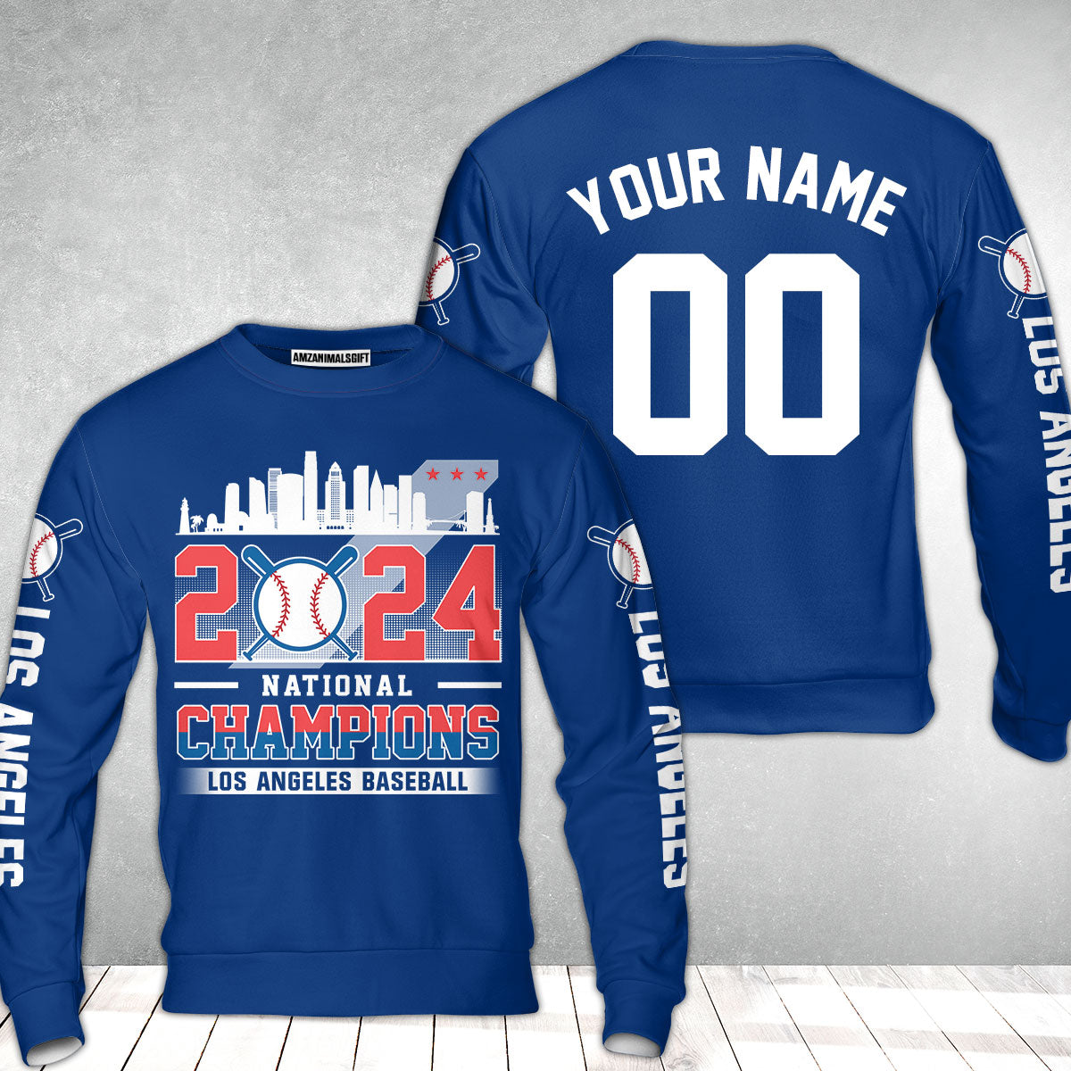 Personalized Los Angeles D Baseball 2024 National Champions Hoodie, Los Angeles D Baseball Champs Hoodie Gifts
