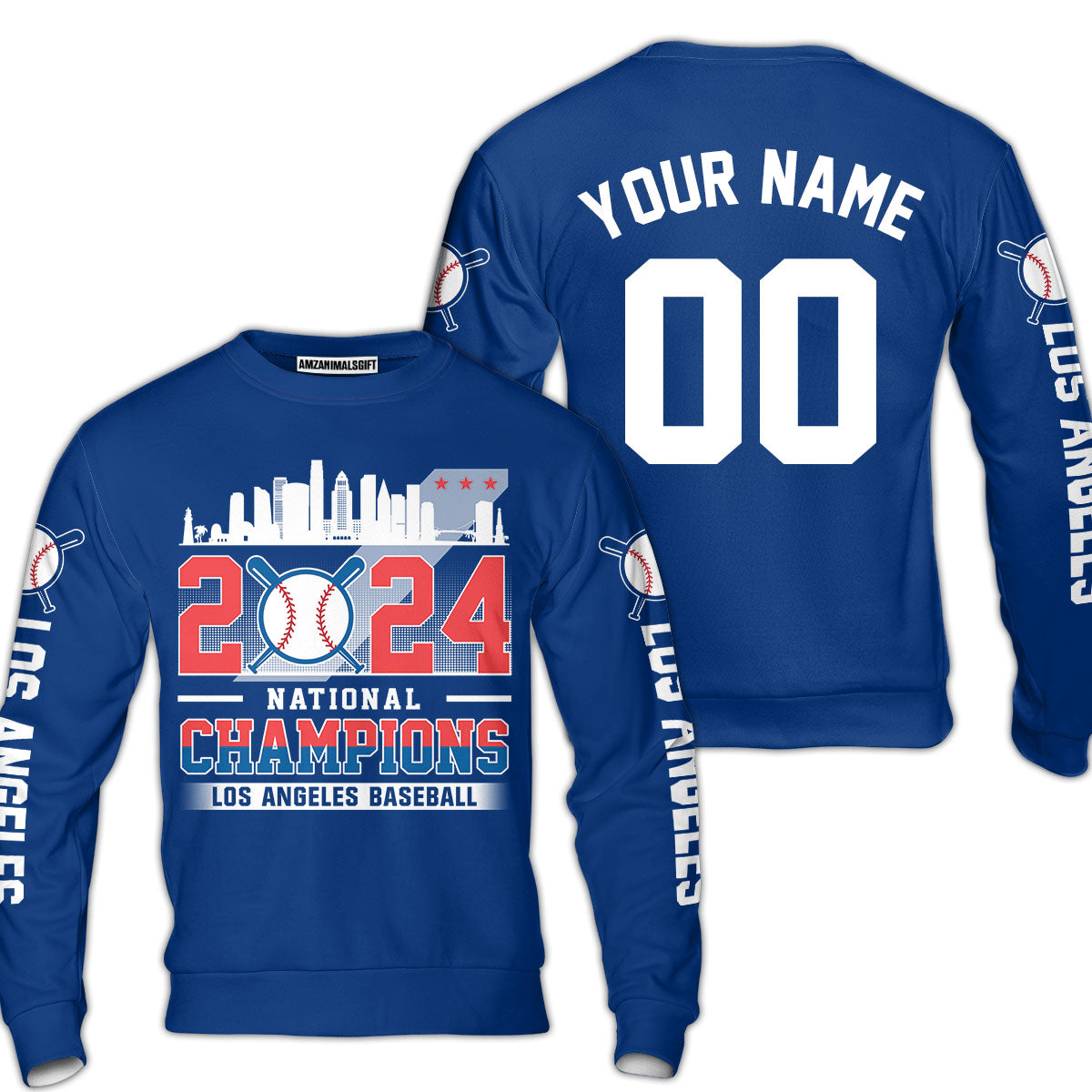 Personalized Los Angeles D Baseball 2024 National Champions Hoodie, Los Angeles D Baseball Champs Hoodie Gifts