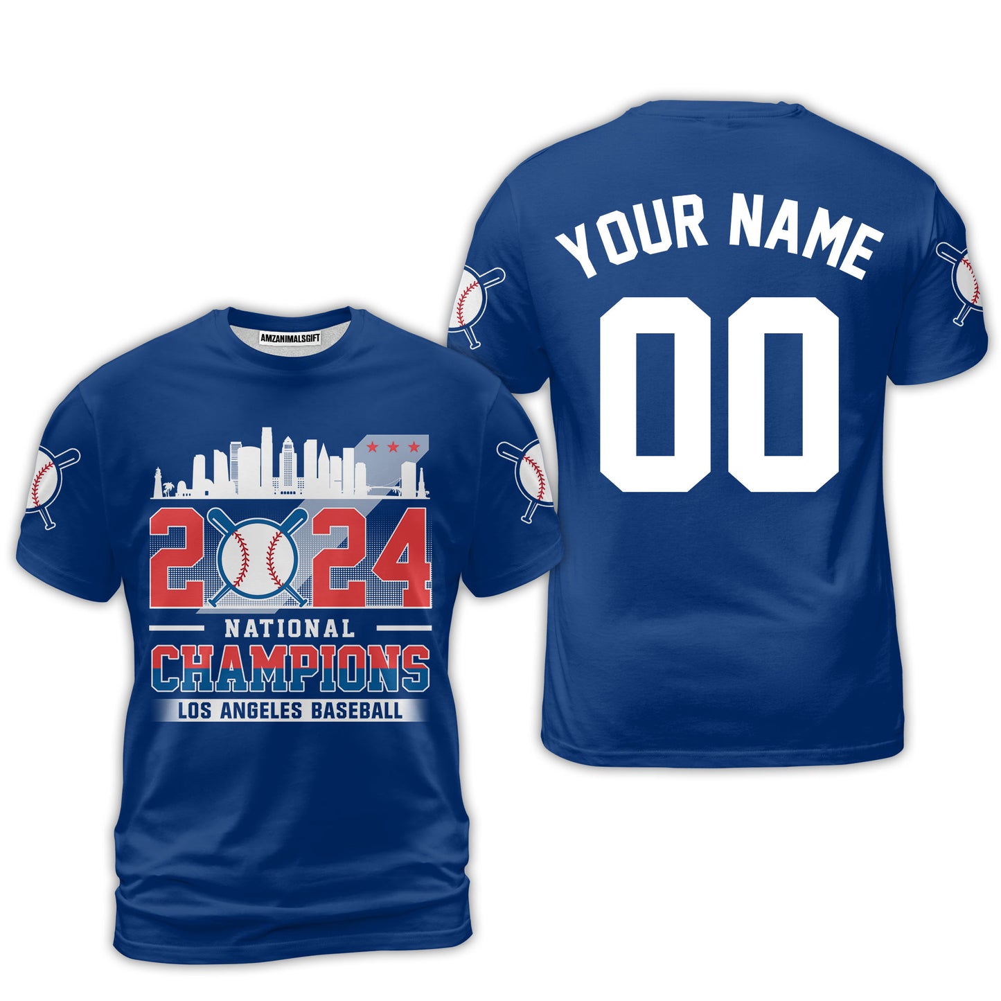 Personalized Los Angeles D Baseball 2024 National Champions Hoodie, Los Angeles D Baseball Champs Hoodie Gifts