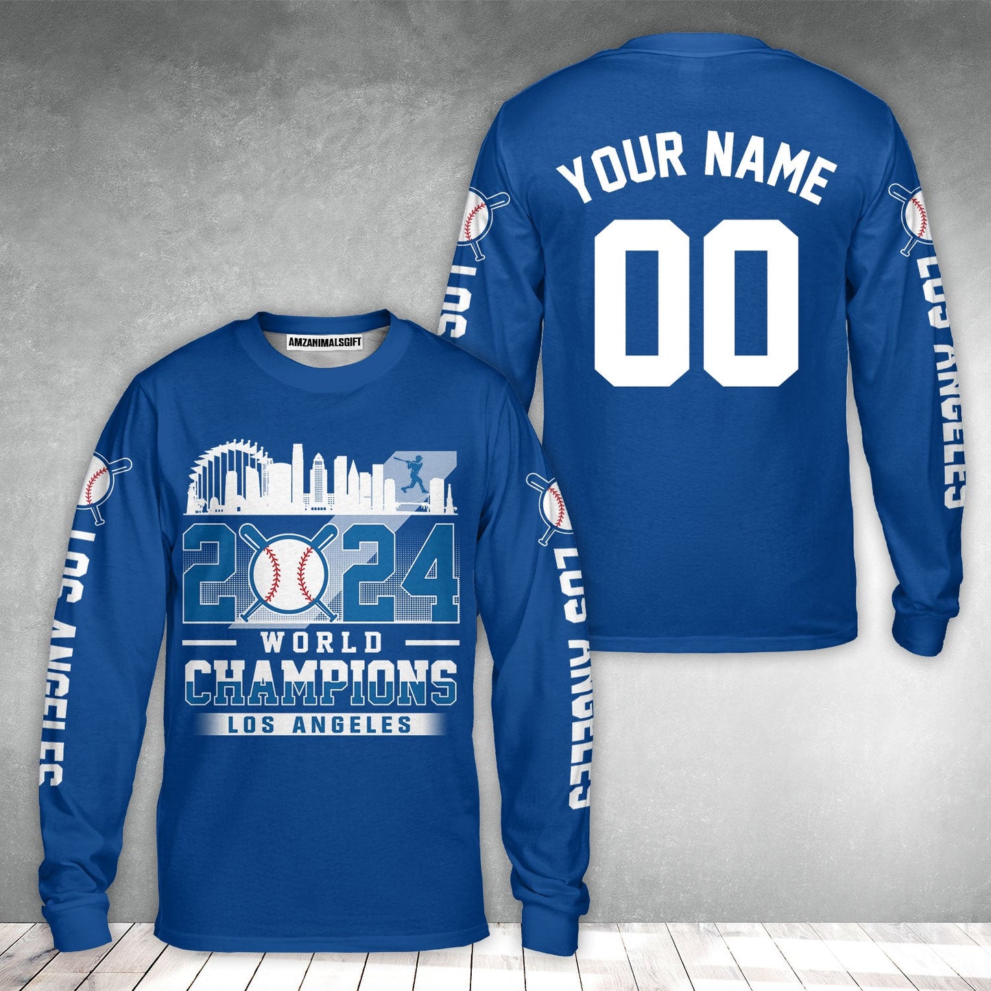 Personalized Los Angeles Baseball 2024 World Champions Hoodie, Los Angeles Baseball 2024 World Champs Hoodie Gifts