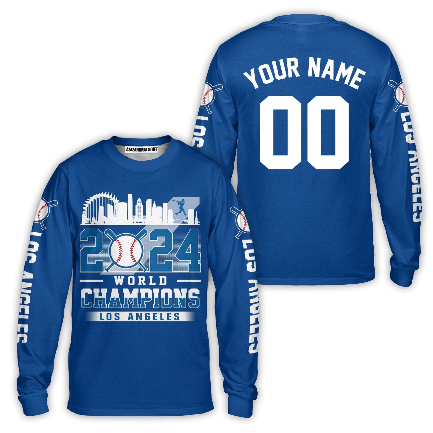 Personalized Los Angeles Baseball 2024 World Champions Hoodie, Los Angeles Baseball 2024 World Champs Hoodie Gifts