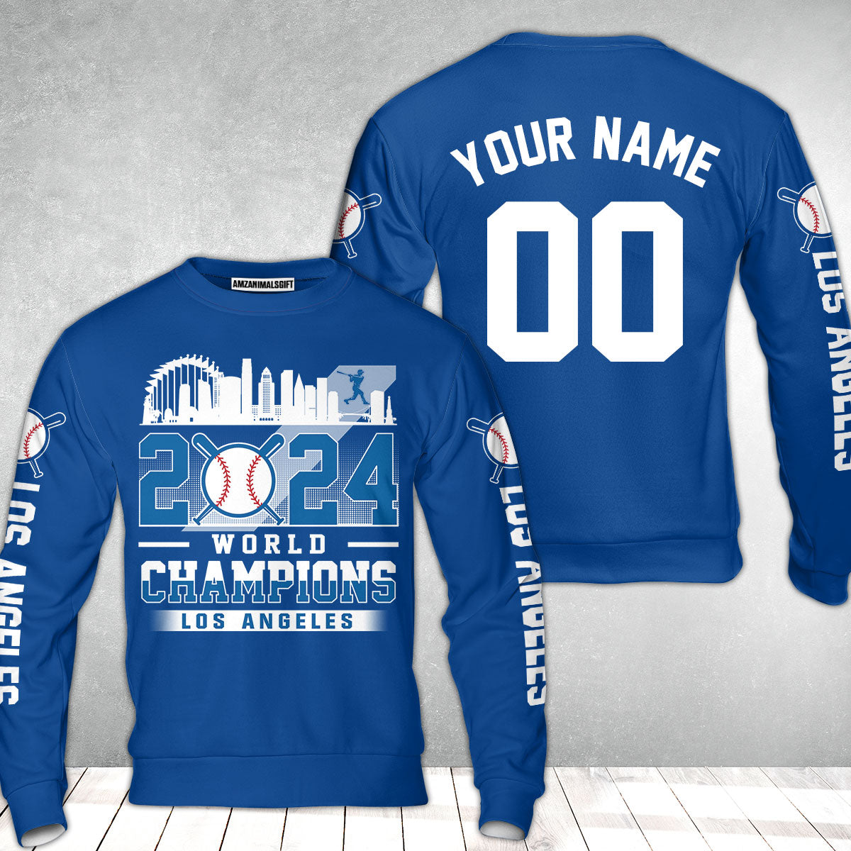 Personalized Los Angeles Baseball 2024 World Champions Hoodie, Los Angeles Baseball 2024 World Champs Hoodie Gifts
