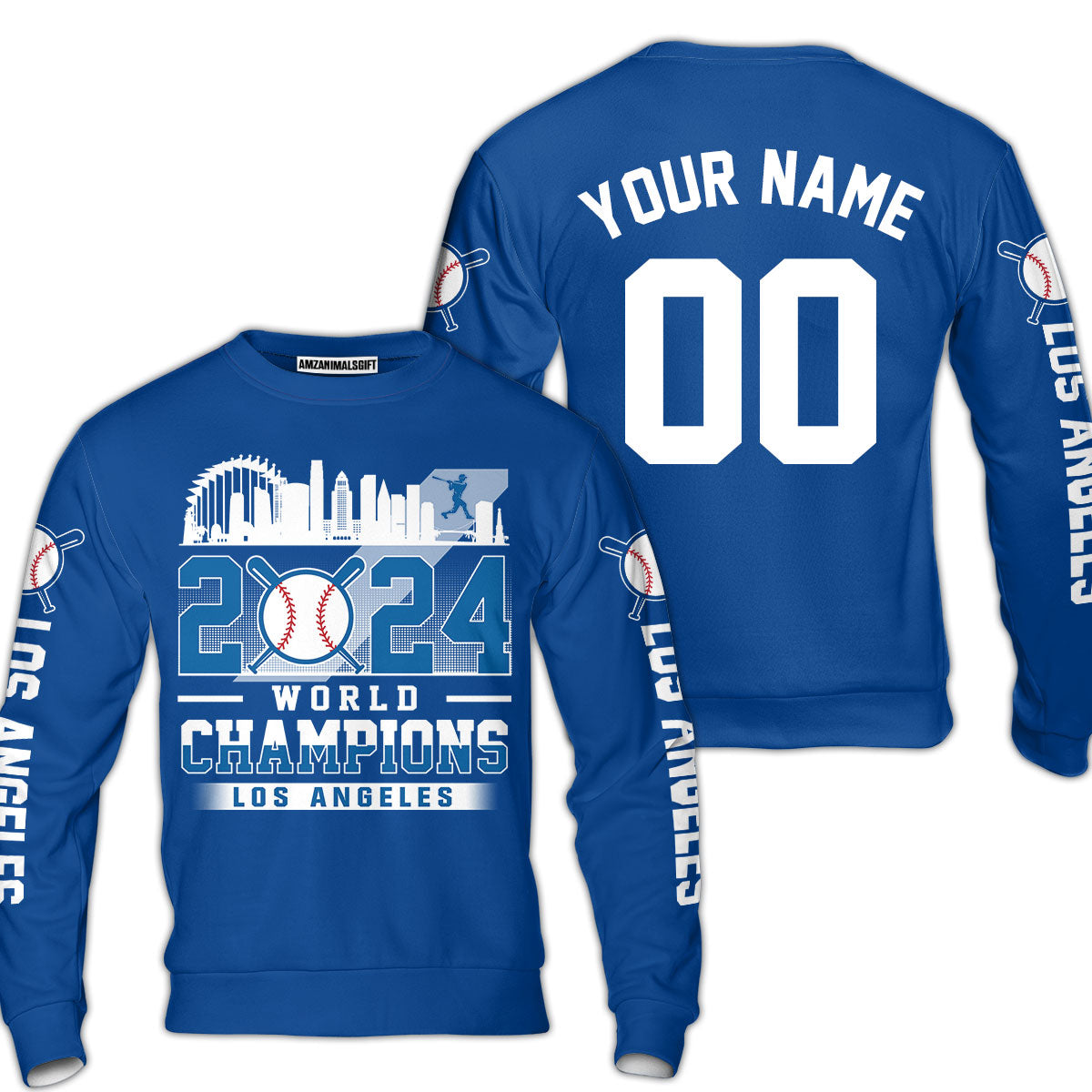 Personalized Los Angeles Baseball 2024 World Champions Hoodie, Los Angeles Baseball 2024 World Champs Hoodie Gifts