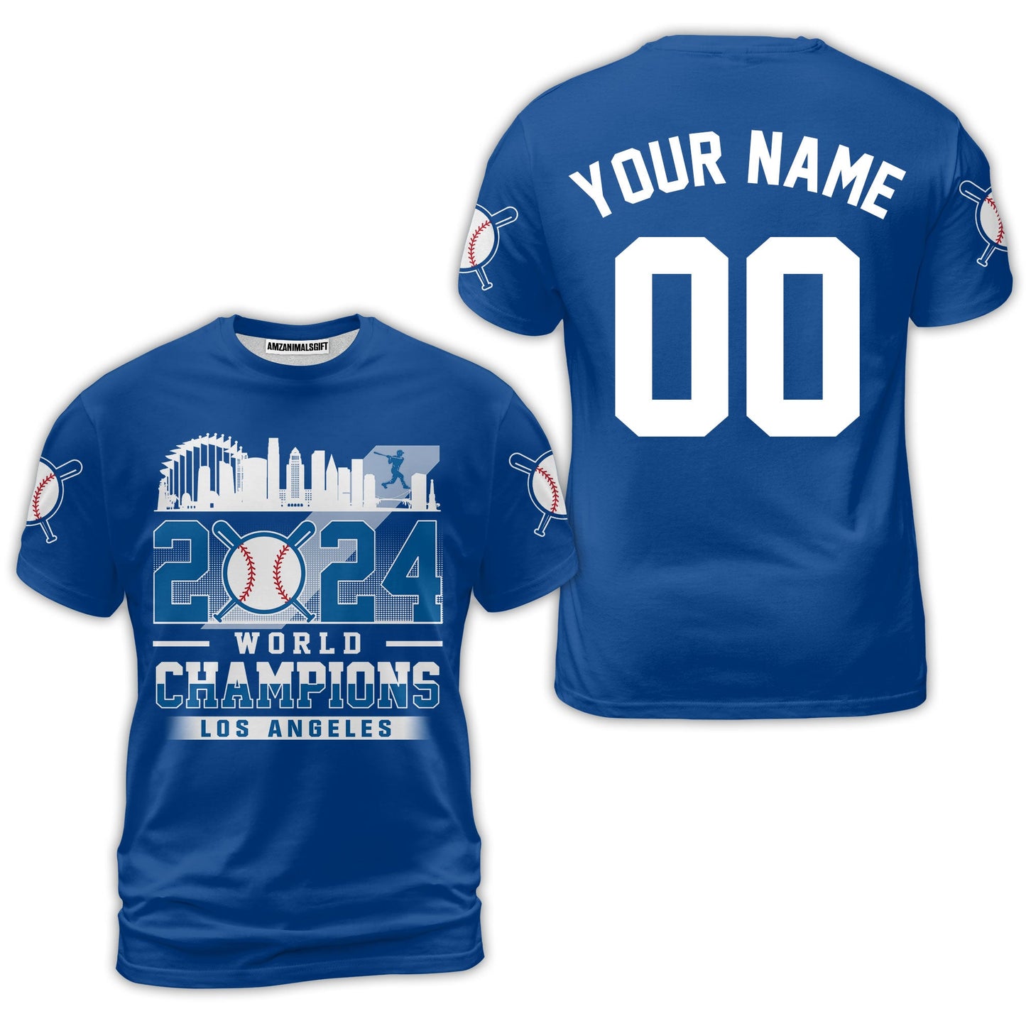 Personalized Los Angeles Baseball 2024 World Champions Hoodie, Los Angeles Baseball 2024 World Champs Hoodie Gifts