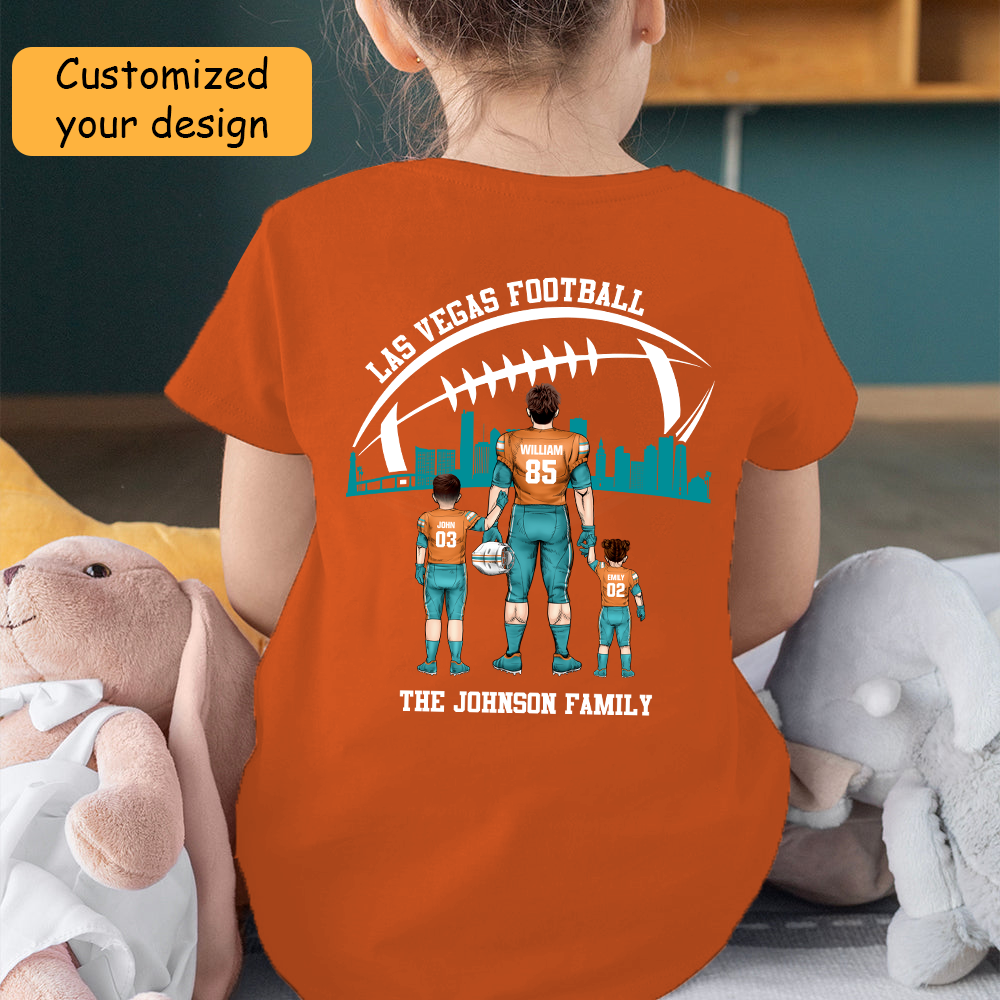 Personalized Miami American Football Family Dad Shirt, Perfect Gift For Dad, Father, Grandpa, Family, Football Lovers