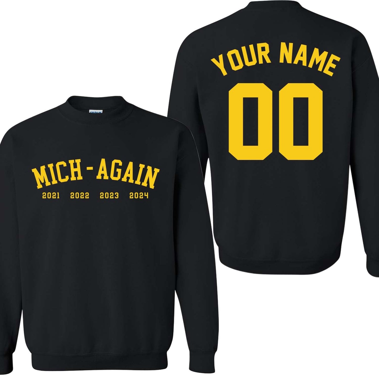 Personalized Michigan Football Mich-Again 4 Champions Long Sleeve Shirt, Perfect Outfit For Football Fans