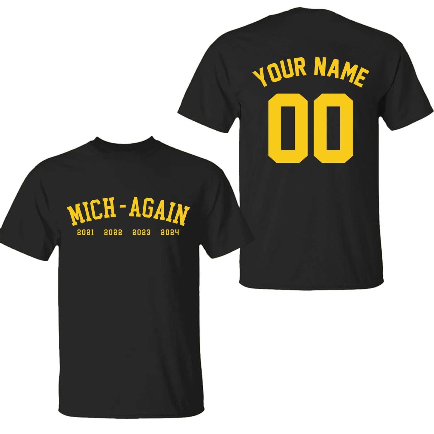 Personalized Michigan Football Mich-Again 4 Champions Long Sleeve Shirt, Perfect Outfit For Football Fans