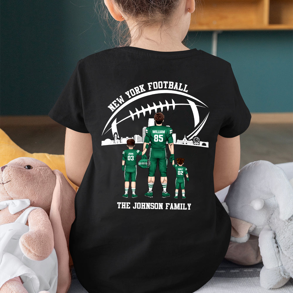 Personalized New York J Football Family Dad Shirt, Perfect Gift For Dad, Father, Grandpa, Family, Football Lovers