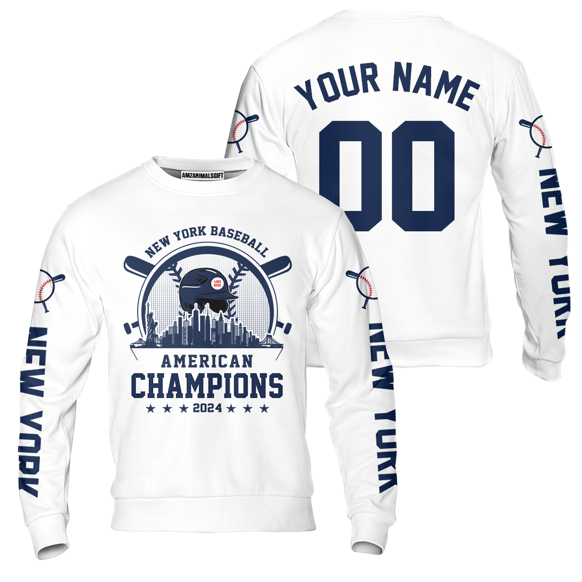 Personalized New York Y Baseball Skyline 2024 American Champions T-Shirt, New York Y Champs Shirt Gifts