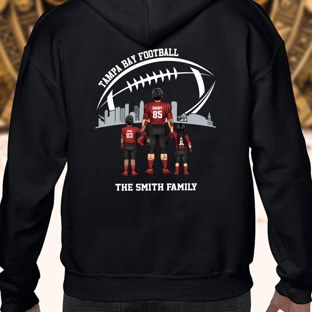 Personalized Tampa Bay Football Family Dad Shirt, Perfect Gift For Dad, Father, Grandpa, Family, Football Lovers