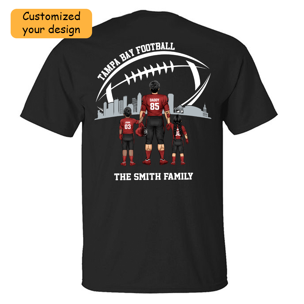 Personalized Tampa Bay Football Family Dad Shirt, Perfect Gift For Dad, Father, Grandpa, Family, Football Lovers