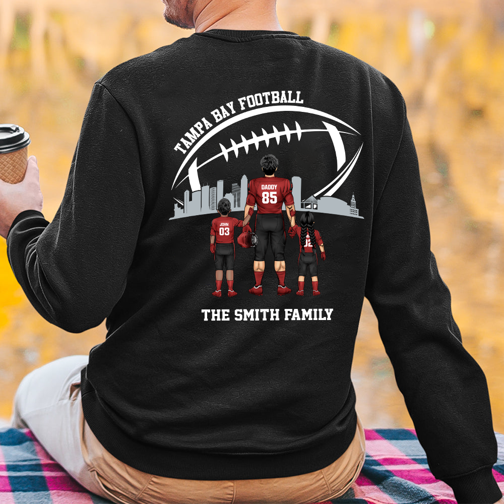 Personalized Tampa Bay Football Family Dad Shirt, Perfect Gift For Dad, Father, Grandpa, Family, Football Lovers