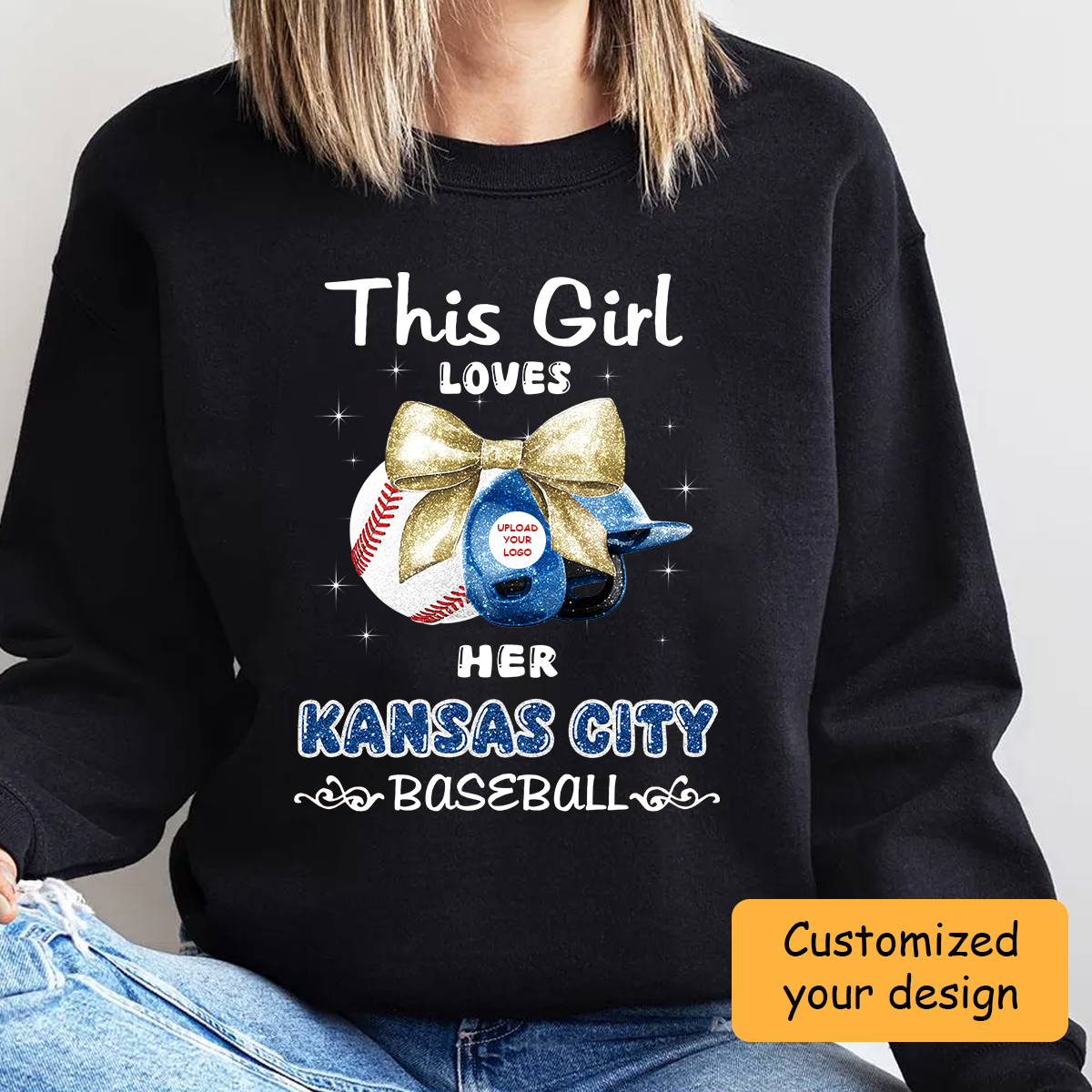 Personalized Women Love Kansas City Baseball Coquette Bow Shirt, Baseball Girl Mom Game Day Shirt, Baseball Lovers Gift