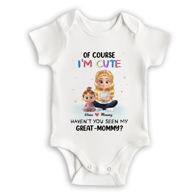 Personalized Baby Onesies Gift For Mom And Baby Newborn I Am Cute Like My Mommy - HN33