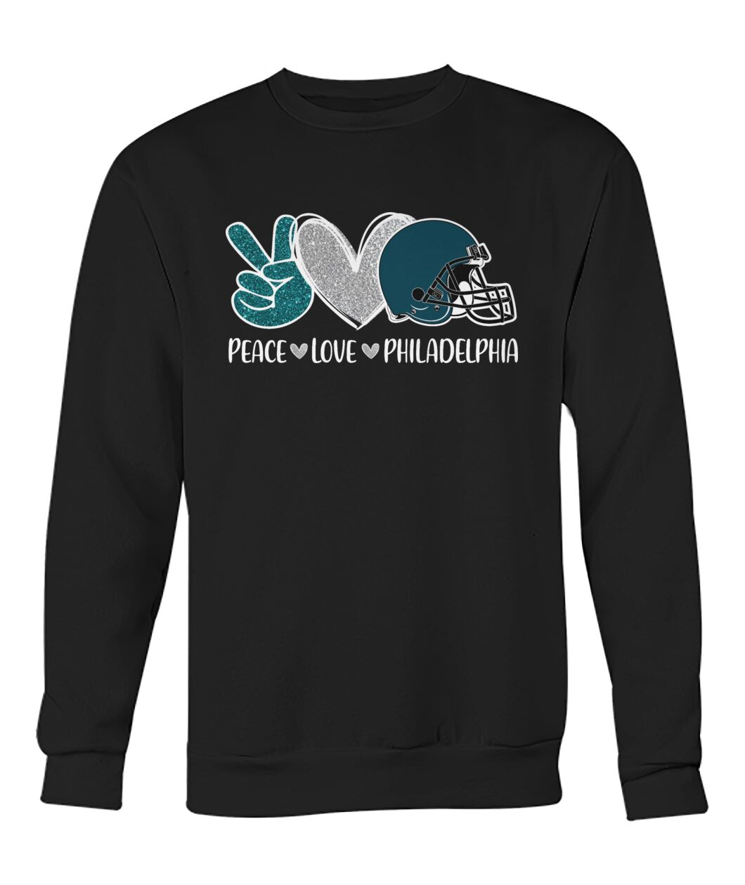 Philadelphia American Football Peace Black Forest Green T-Shirts, Football Outfit For Men Women Family Love Philadelphia Football Sport