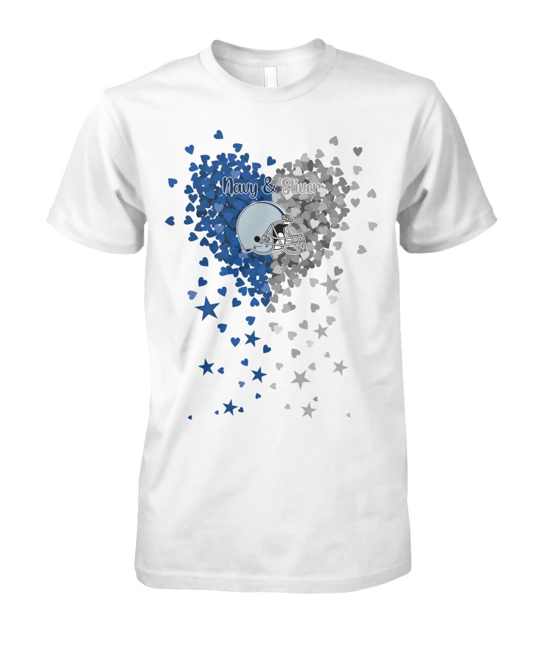 Cowboys Navy Blue and Silver in My Heart T Shirts hoodie, Sweatshirt - Gift For Mens, Womens and Cowboys Lovers