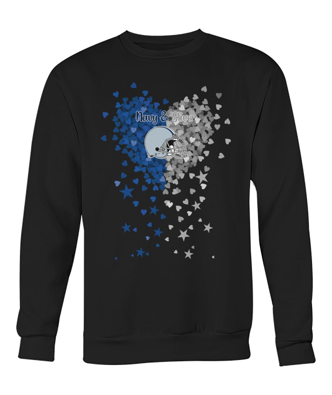 Cowboys Navy Blue and Silver in My Heart T Shirts hoodie, Sweatshirt - Gift For Mens, Womens and Cowboys Lovers