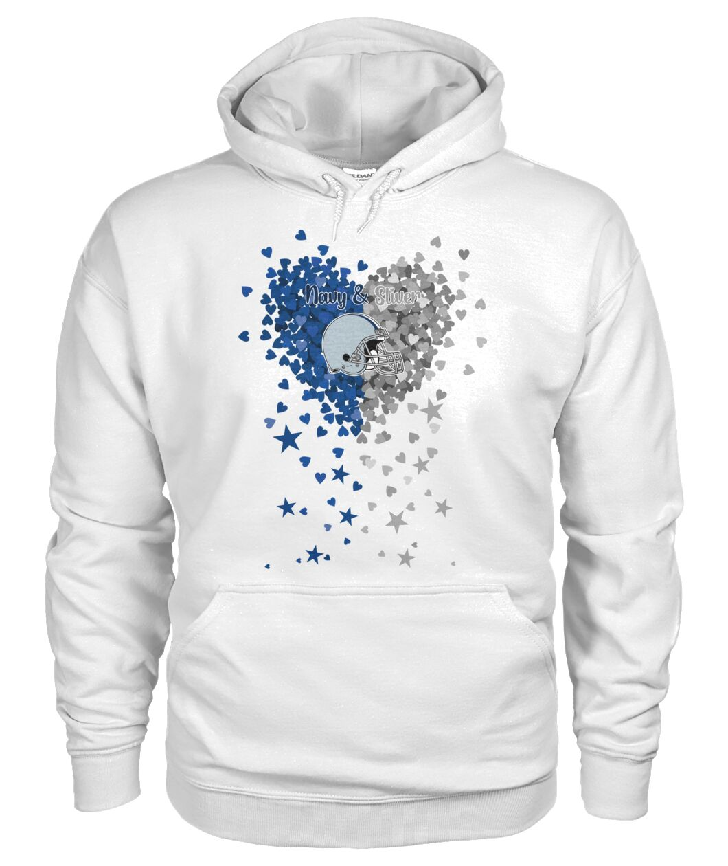 Cowboys Navy Blue and Silver in My Heart T Shirts hoodie, Sweatshirt - Gift For Mens, Womens and Cowboys Lovers