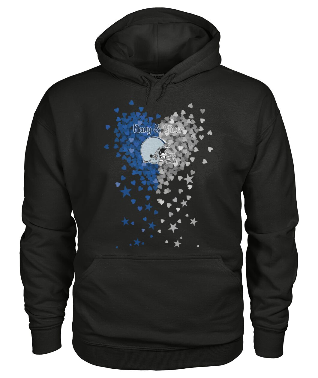 Cowboys Navy Blue and Silver in My Heart T Shirts hoodie, Sweatshirt - Gift For Mens, Womens and Cowboys Lovers