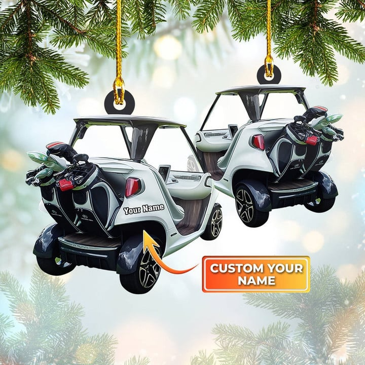 Custom Golf Christmas Car Ornament, Personalized Golf Car Ornament Gift For Golf Lover Golf Players, Christmas,New Year