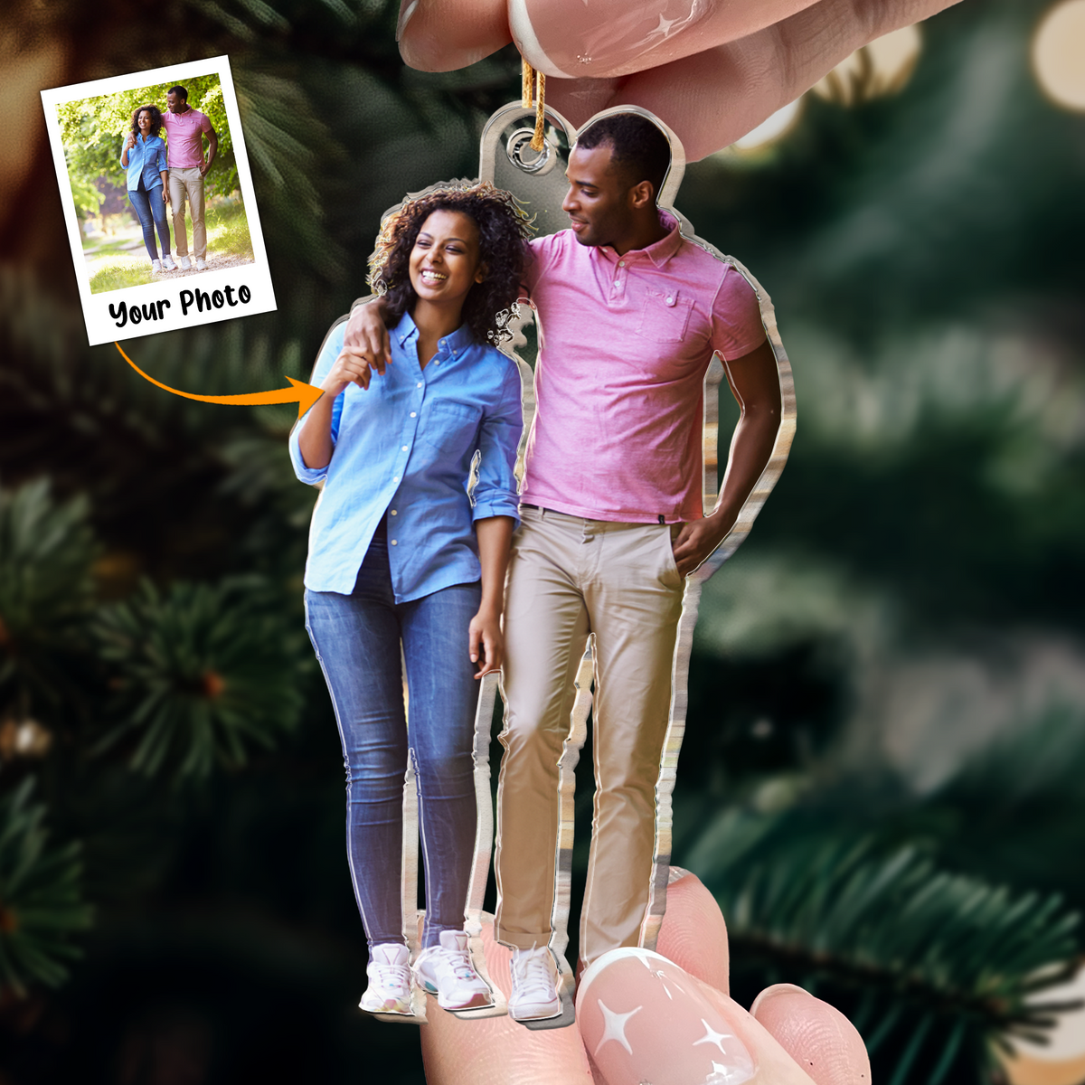 Custom Parent Grandparent Photo Acrylic Ornament Best Moment Of Anniversaries, Meaningful Gift For Couple, Family, Lovers
