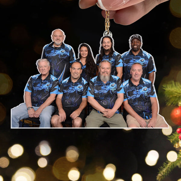 Personalized Billiards Acrylic Ornament - Custom Photo Ornament For Billiards Lovers