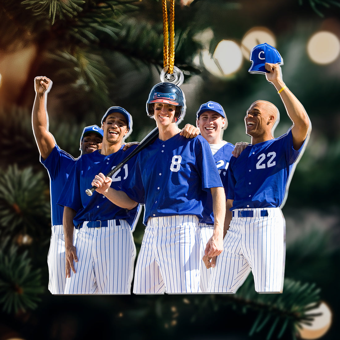 Custom Photo Baseball Team Acrylic Ornament The Best Baseball Team Ever, Christmas Ornament Gifts For Baseball Team