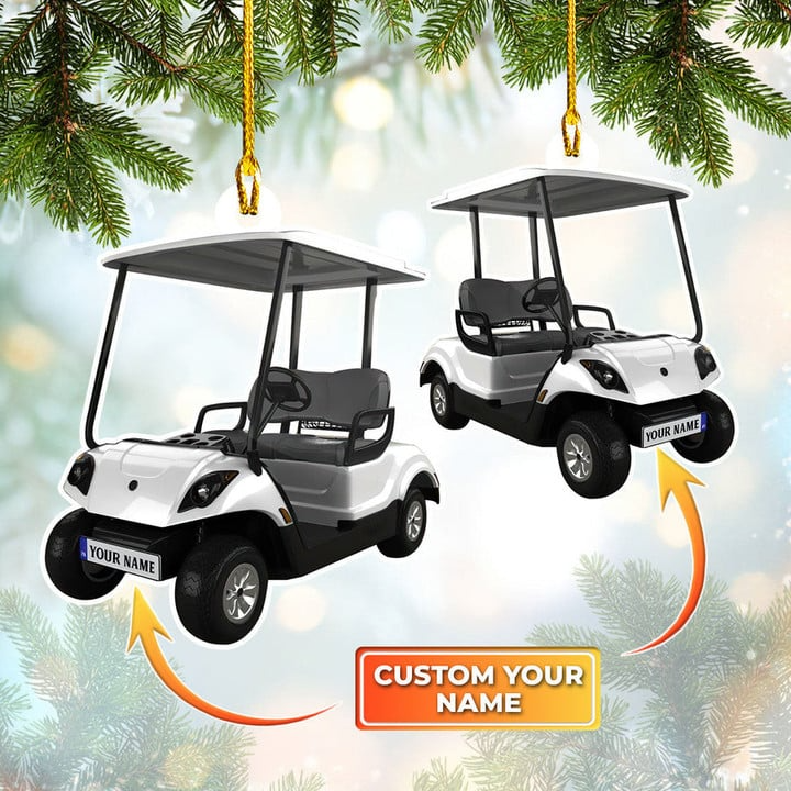 Custom Golf Christmas Car Ornament, Personalized Golf Car Ornament Gift For Golf Lover Golf Players, Christmas,New Year