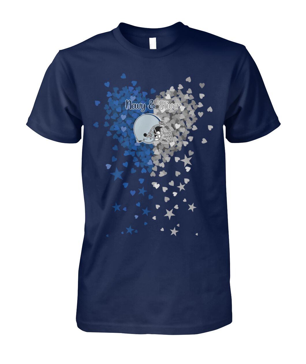 Cowboys Navy Blue and Silver in My Heart T Shirts hoodie, Sweatshirt - Gift For Mens, Womens and Cowboys Lovers