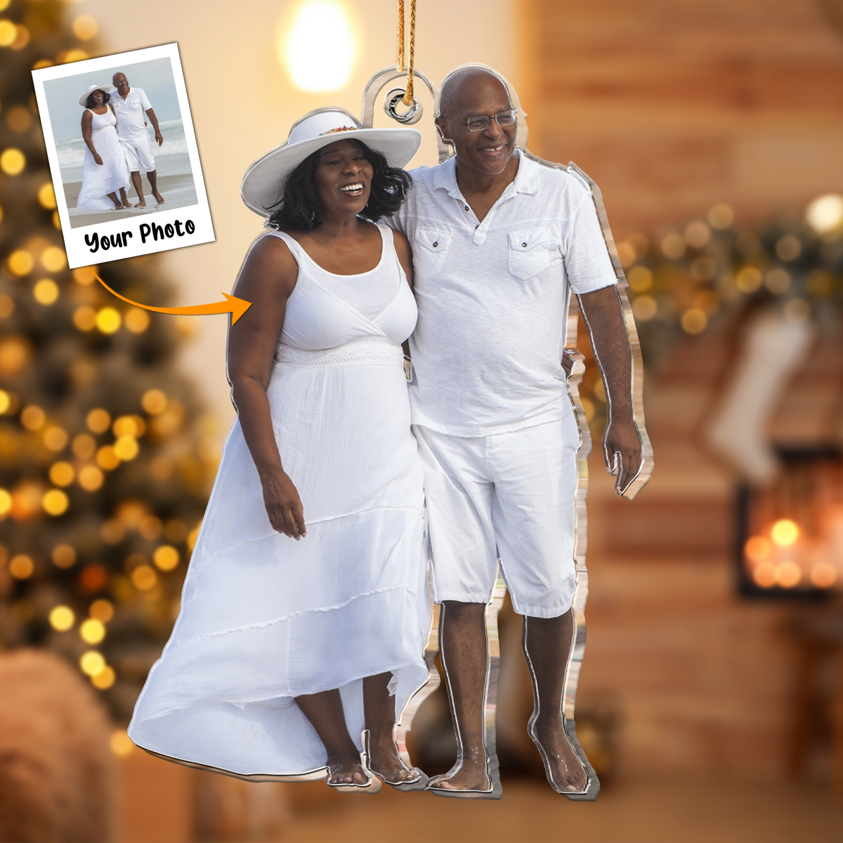 Custom Parent Grandparent Photo Acrylic Ornament Best Moment Of Anniversaries, Meaningful Gift For Couple, Family, Lovers
