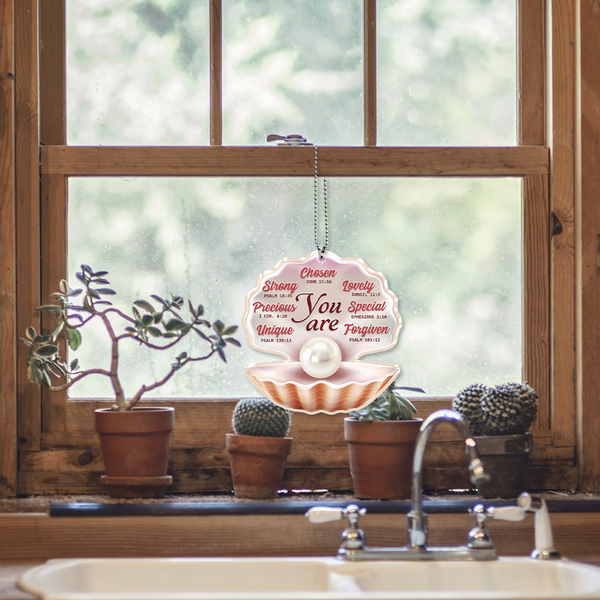 Pearl In Sea Shell You Are Acrylic Car Ornament, Perfect Christmas Gift For Family, Friend