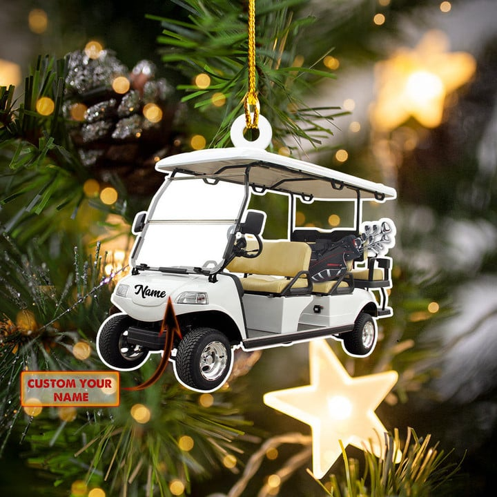 Custom Golf Christmas Car Ornament, Personalized Golf Car Ornament Gift For Golf Lover Golf Players, Christmas,New Year