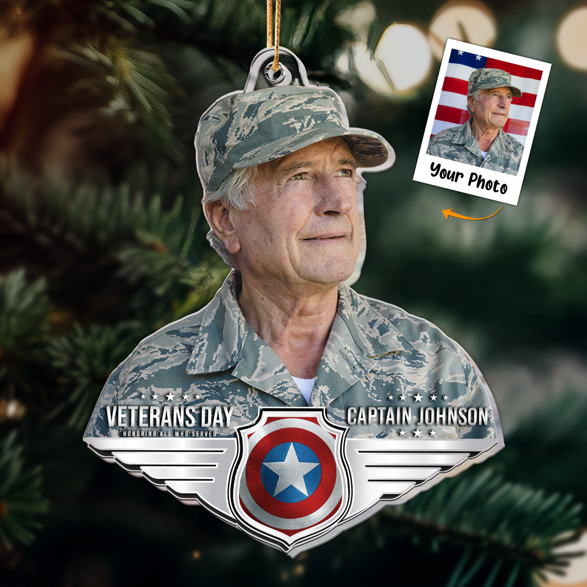 Personalized Soldier Acrylic Ornament, Best Christmas Ornament Gift For Soldier, Dad, Grandpa, Family