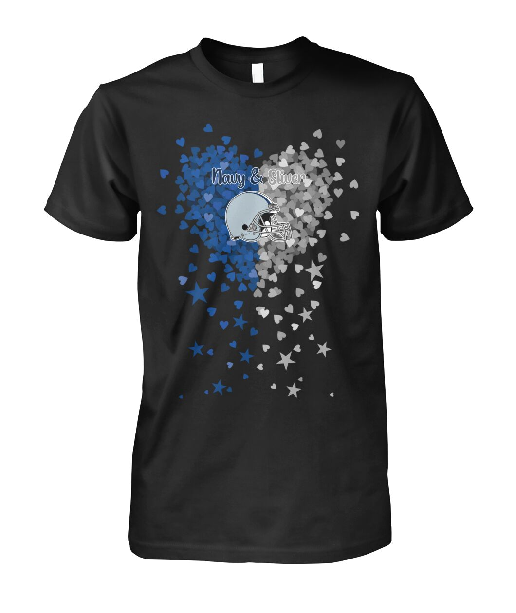 Cowboys Navy Blue and Silver in My Heart T Shirts hoodie, Sweatshirt - Gift For Mens, Womens and Cowboys Lovers