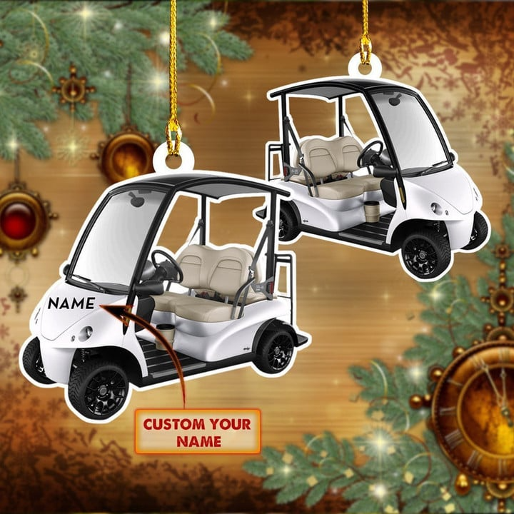 Custom Golf Christmas Car Ornament, Personalized Golf Car Ornament Gift For Golf Lover Golf Players, Christmas,New Year