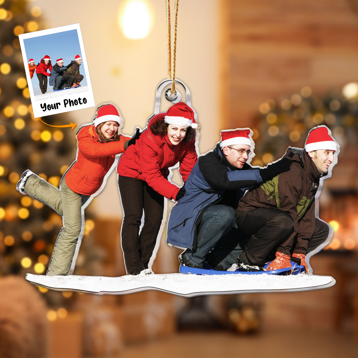 Personalized Friendship Moment Photo Acrylic Ornament, Meaningful Anniversary Gift For Besties, Best Friends