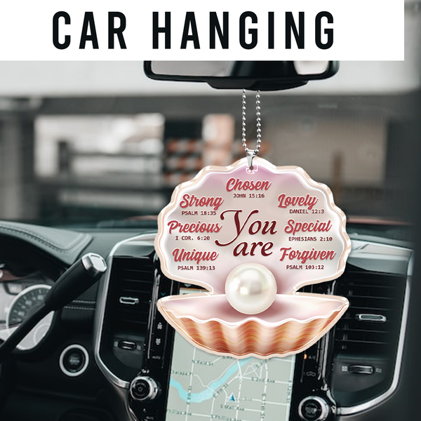 Pearl In Sea Shell You Are Acrylic Car Ornament, Perfect Christmas Gift For Family, Friend