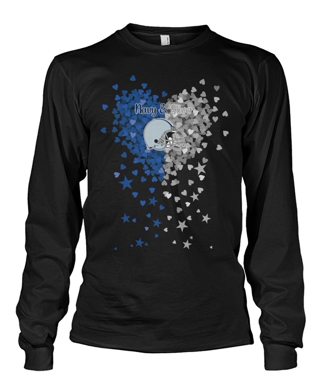Cowboys Navy Blue and Silver in My Heart T Shirts hoodie, Sweatshirt - Gift For Mens, Womens and Cowboys Lovers