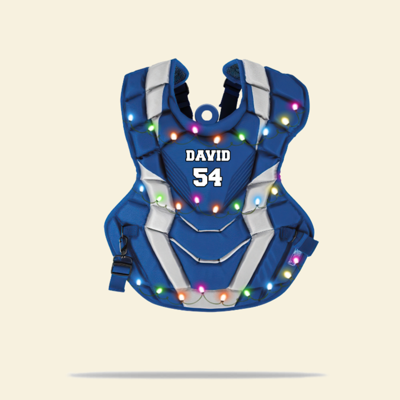 Personalized Baseball Gear Chest Protector Acrylic Ornament,  Custom Christmas Ornament Gift For Baseball Player