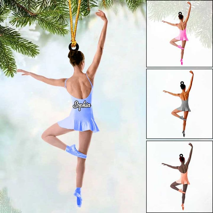 Personalized Ballet Dancer Acrylic Ornament, Custom Christmas Ornament Gifts For Ballet Lovers, Daughter, Granddaughter