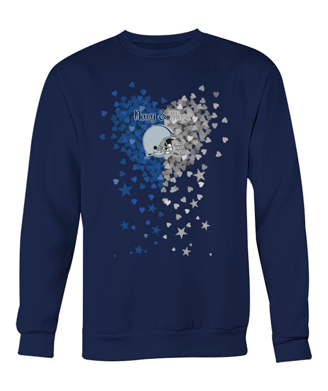 Cowboys Navy Blue and Silver in My Heart T Shirts hoodie, Sweatshirt - Gift For Mens, Womens and Cowboys Lovers