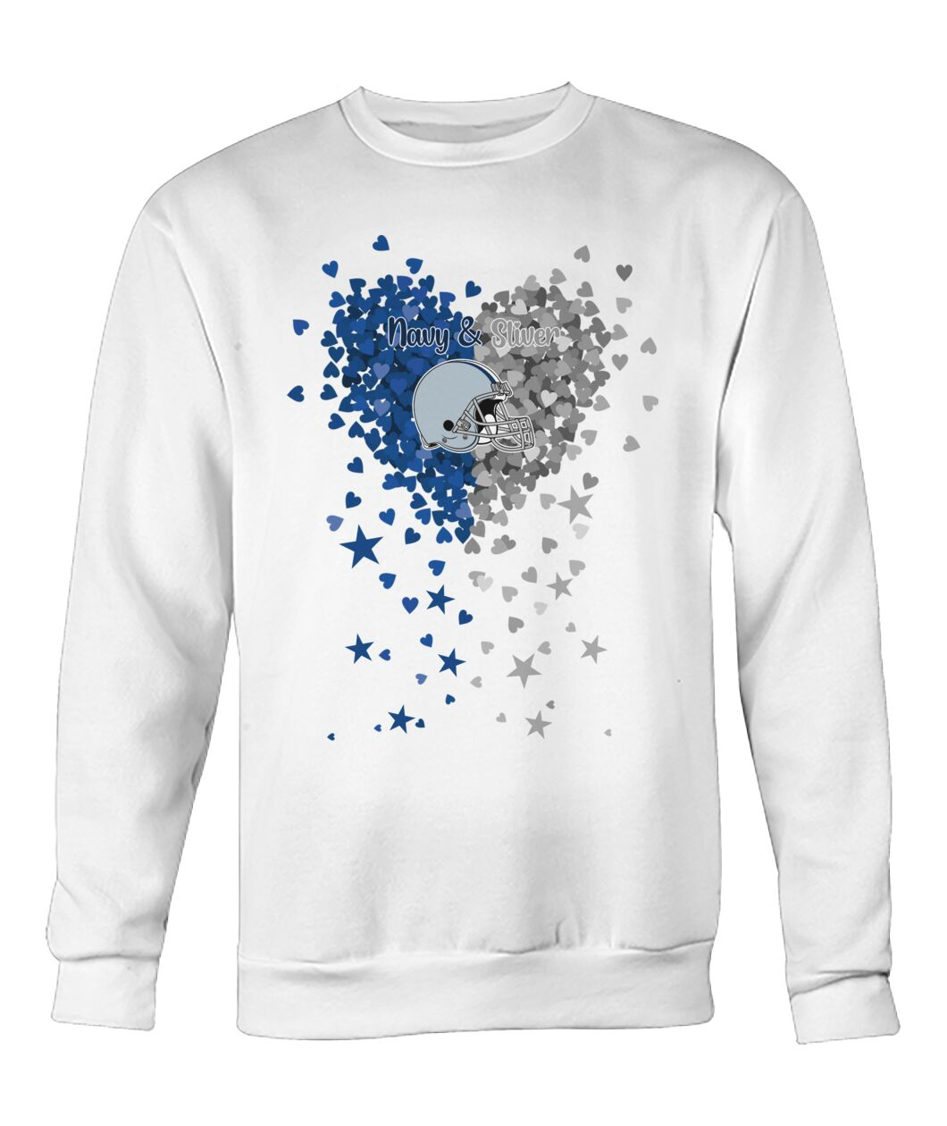 Cowboys Navy Blue and Silver in My Heart T Shirts hoodie, Sweatshirt - Gift For Mens, Womens and Cowboys Lovers