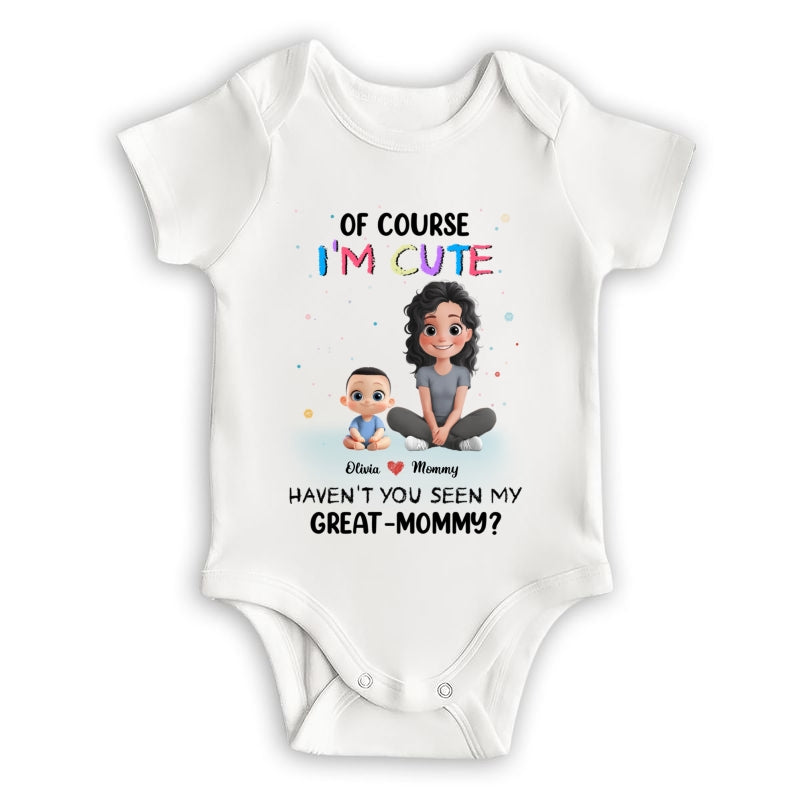 Personalized Kid Youth Baby Shirt Gift For Mom, Daughter, Baby Newborn I Am Cute Like My Mommy - HN34