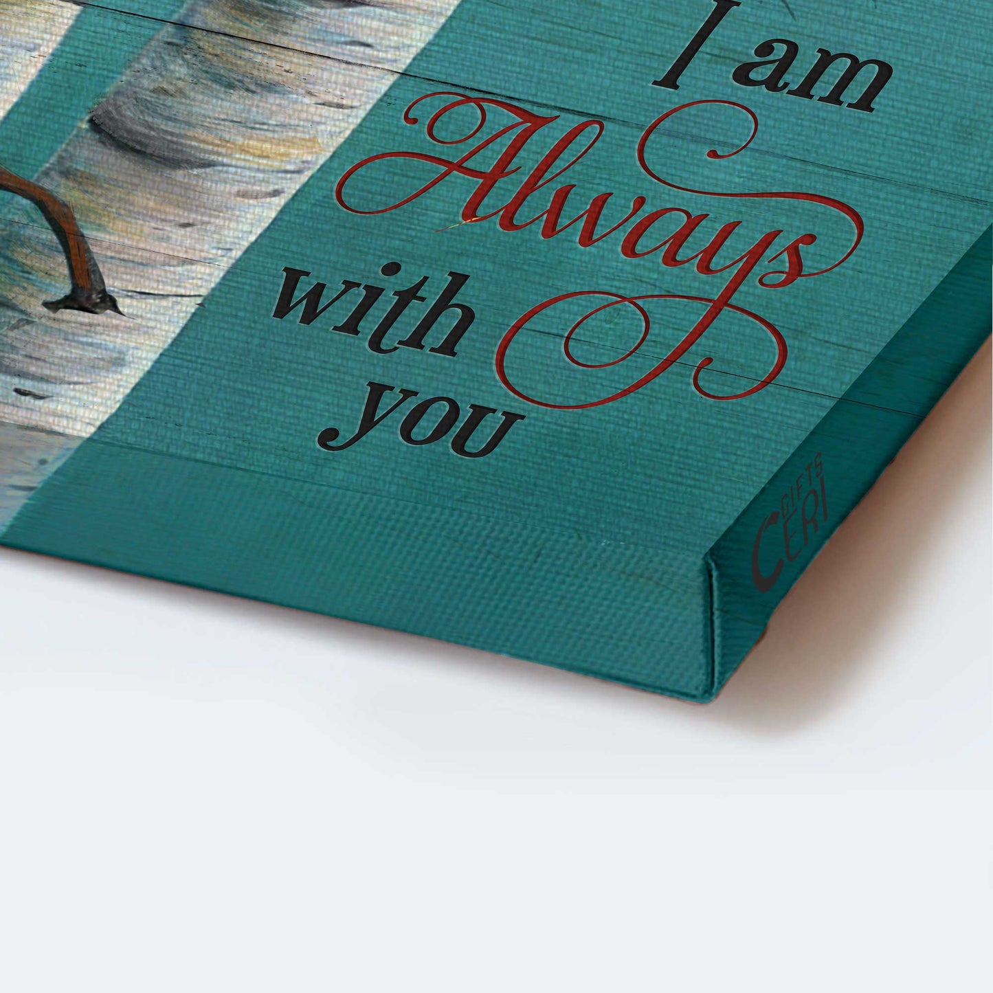 Heaven Portrait Canvas - Cardinal Painting, Blue Background, Oldest Tree Portrait Canvas - Memorial Gift For Family Members - I Am Always With You
