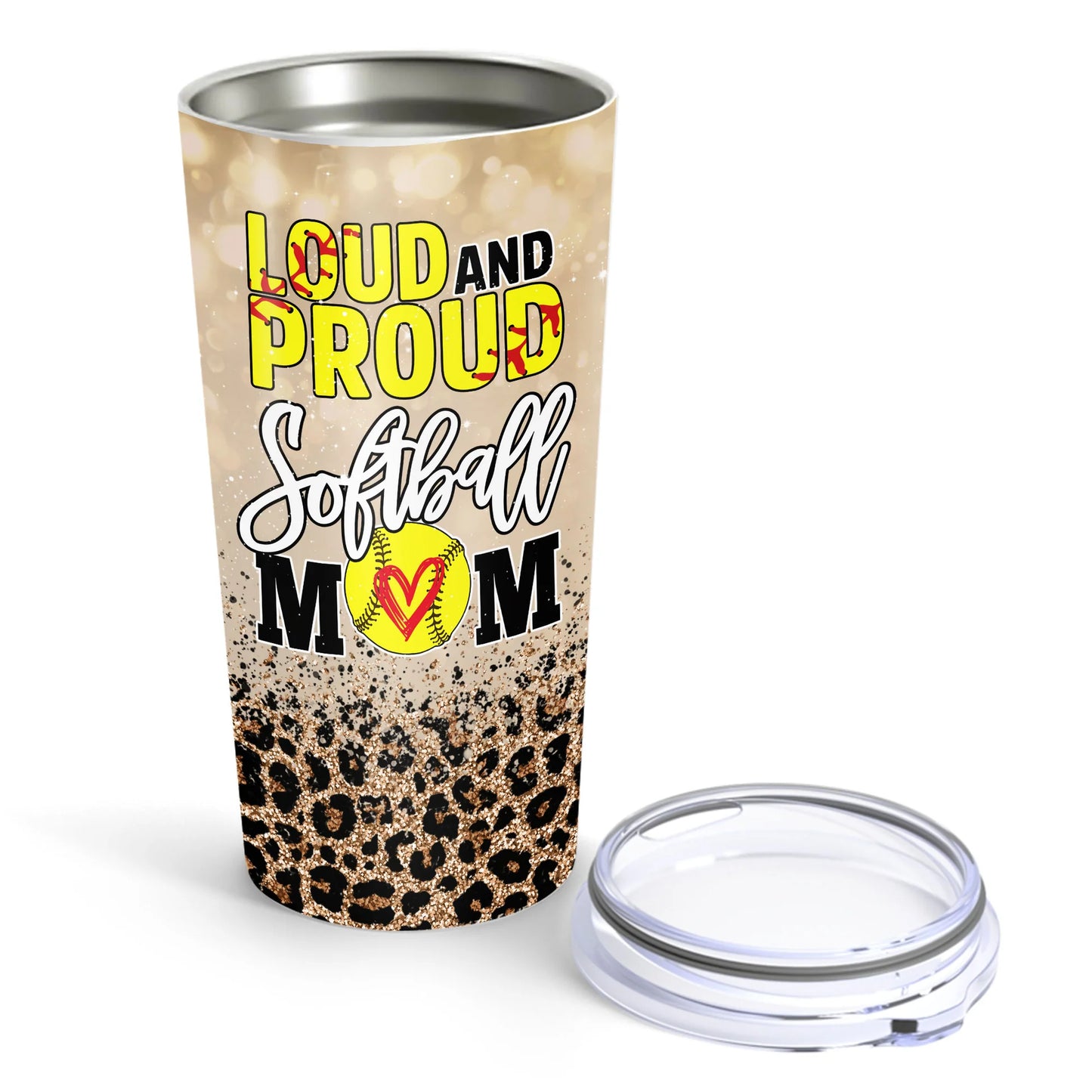 Best Personalized Mother's Day Gifts Tumbler - Custom Gift For Mother's Day, Presents for Mom - Loud And Proud Softball Mom Tumbler