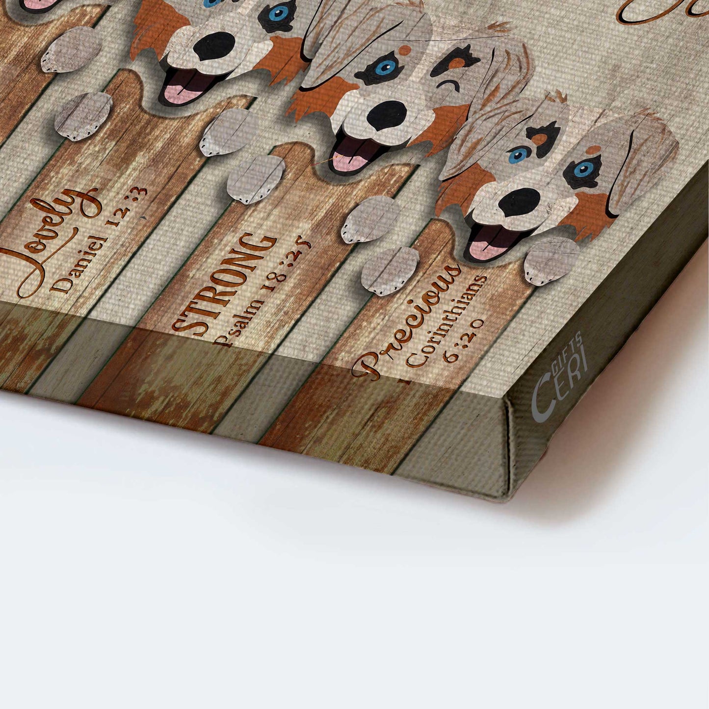 Jesus Landscape Canvas- Amazing Australian Shepherd Landscape Canvas- Gift For Christian- God Says You Are
