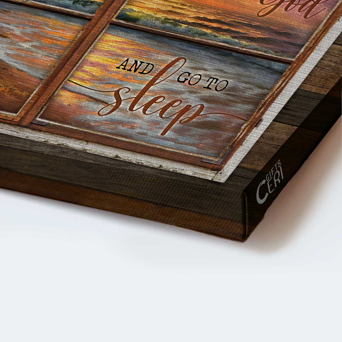 Jesus Landscape Canvas- Amazing beach painting, Pretty sunset, Sea turtle Landscape Canvas- Gift For Christian- Give it to God and go to sleep