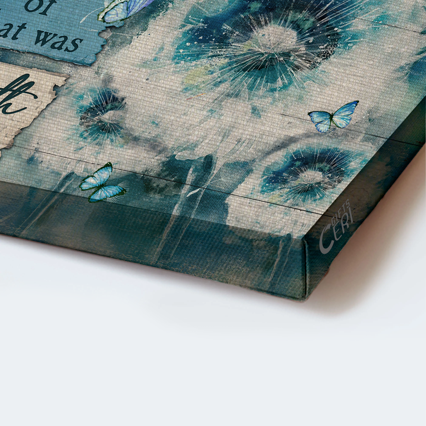 Jesus Landscape Canvas- Brilliant dandelion flower, Blue butterfly canvas- Gift for Christian- Accept what is let go - Landscape Canvas Prints, Christian Wall Art